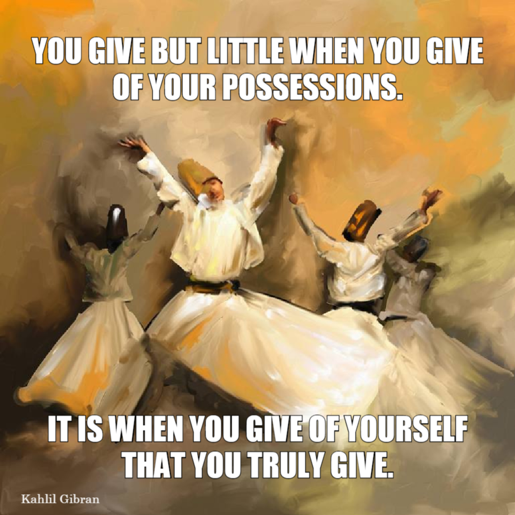 Giving yourself away is an Art of Giving