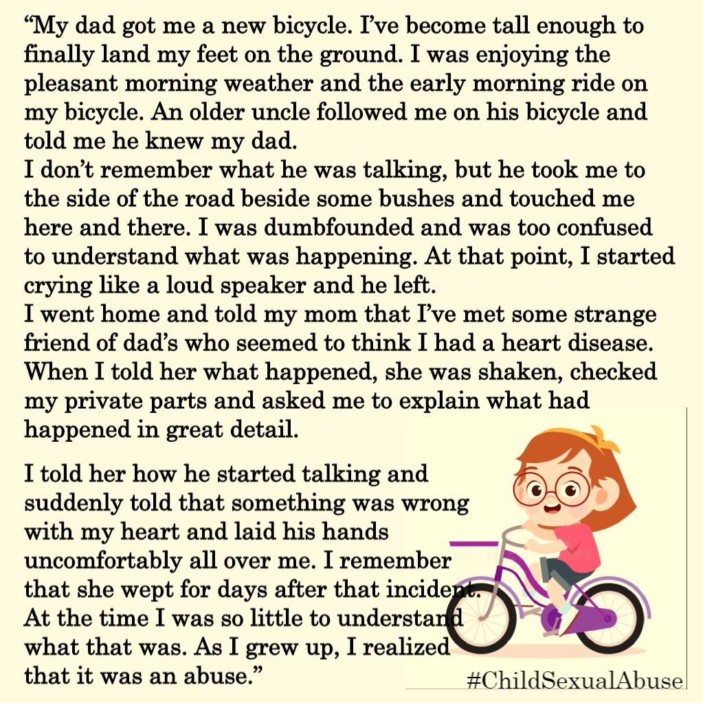 Child Sexual Abuse story of the bicycle kid