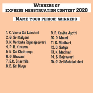 Express Menstruation: Name Your Period Winners